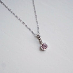"Twinkle" pendant in silver with a morganite