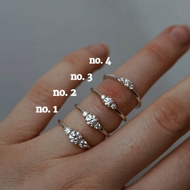 "Bianca" ring no. 4 with W/SI diamonds