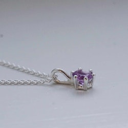 "Ransäter" halsband i silver med en svensk ametist
