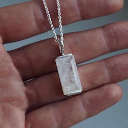 "Swedish Ice" pendant in silver with rock crystal from Riksgränsen