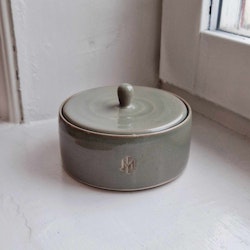 Ceramic jewelry box sage