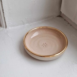 Jewelry tray light pink with gold edge