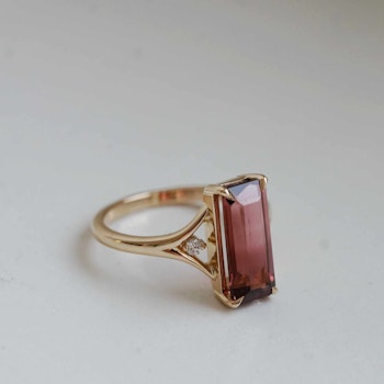 Cocktail "cherry blossom" guldring
