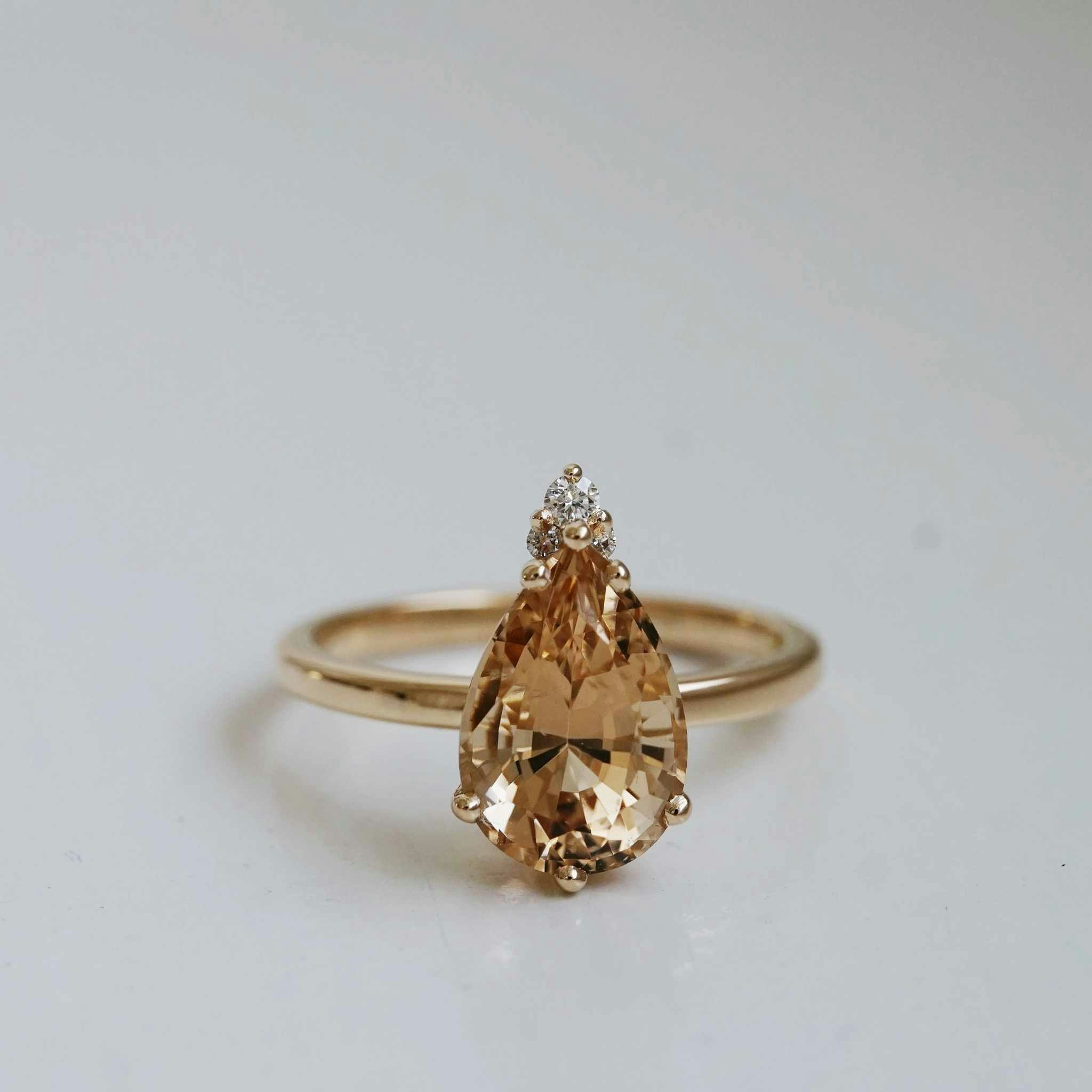 Cocktail "Champagne drop" guldring