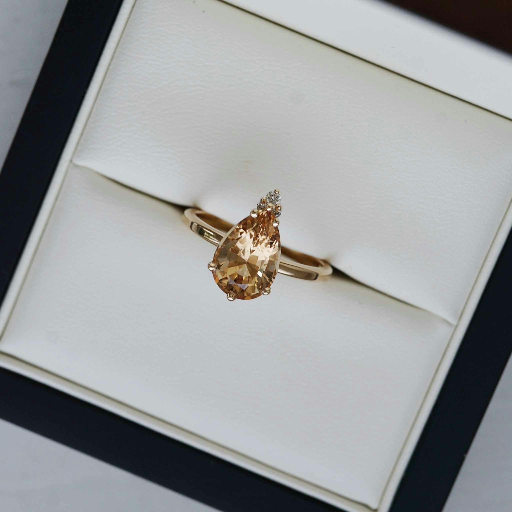 Cocktail "Champagne drop" guldring