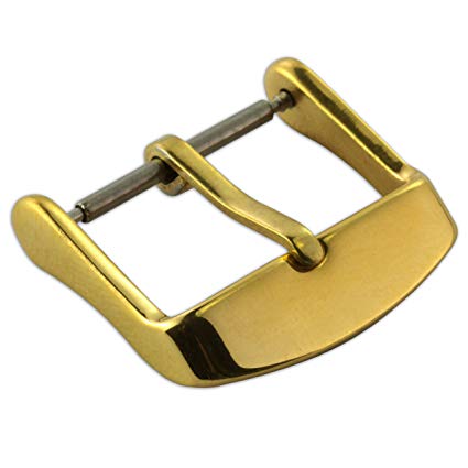 Gold colored buckle for watch bands 14mm 16mm 18mm 20mm 22mm
