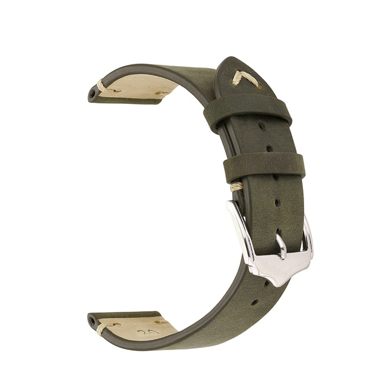 Grönt vintage klockarmband av läder