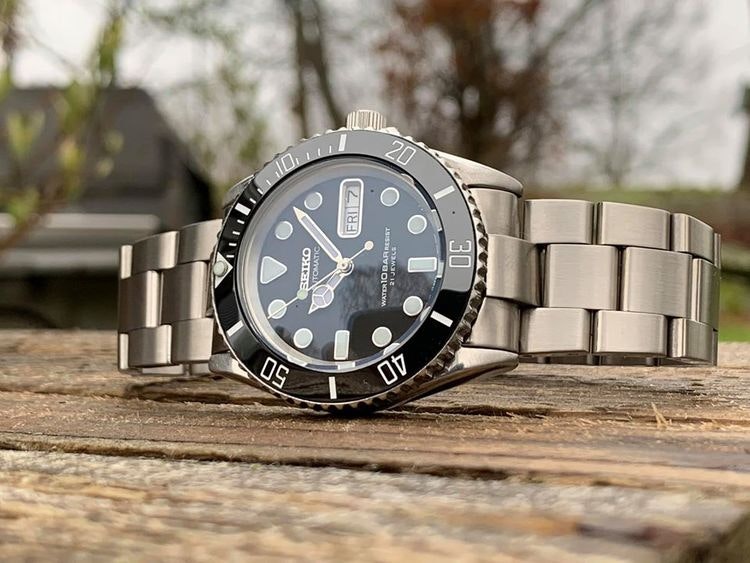 Oyster bracelet for Seiko SKX silver 22mm 