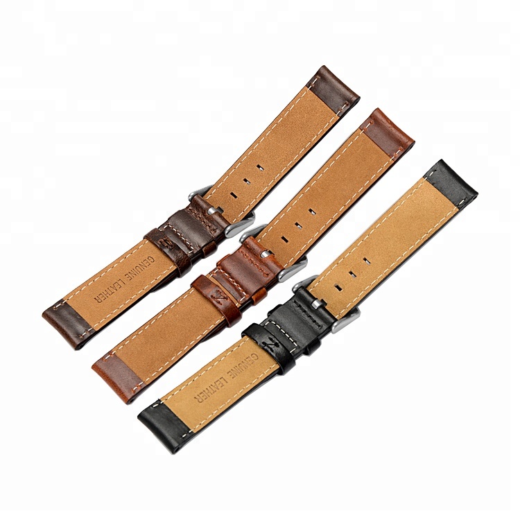 Classic black genuine leather watch band 14mm 16mm 18mm 20mm