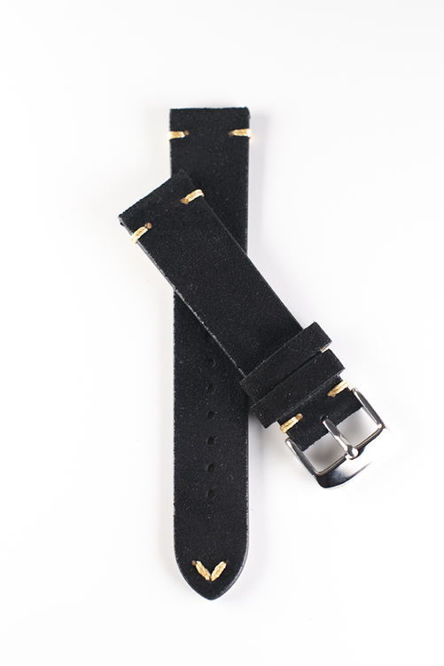 Premium black watch straps 18mm 20mm 22mm
