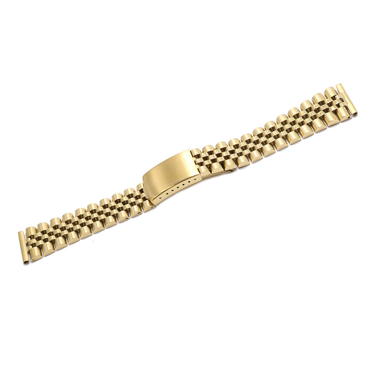 Jubilee bracelet gold straight end 19mm 20mm 22mm