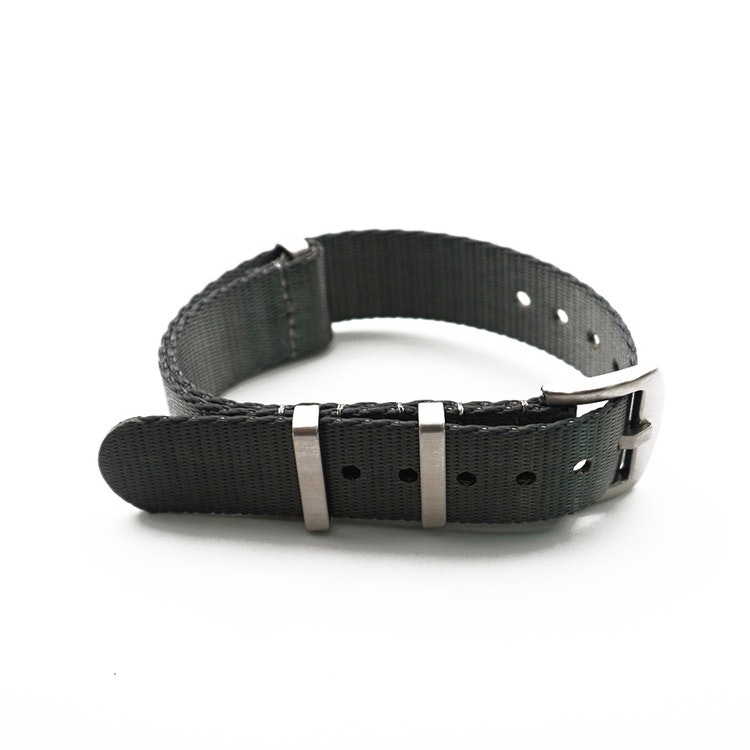 Seatbelt nato grå 20mm 22mm klockarmband natoband