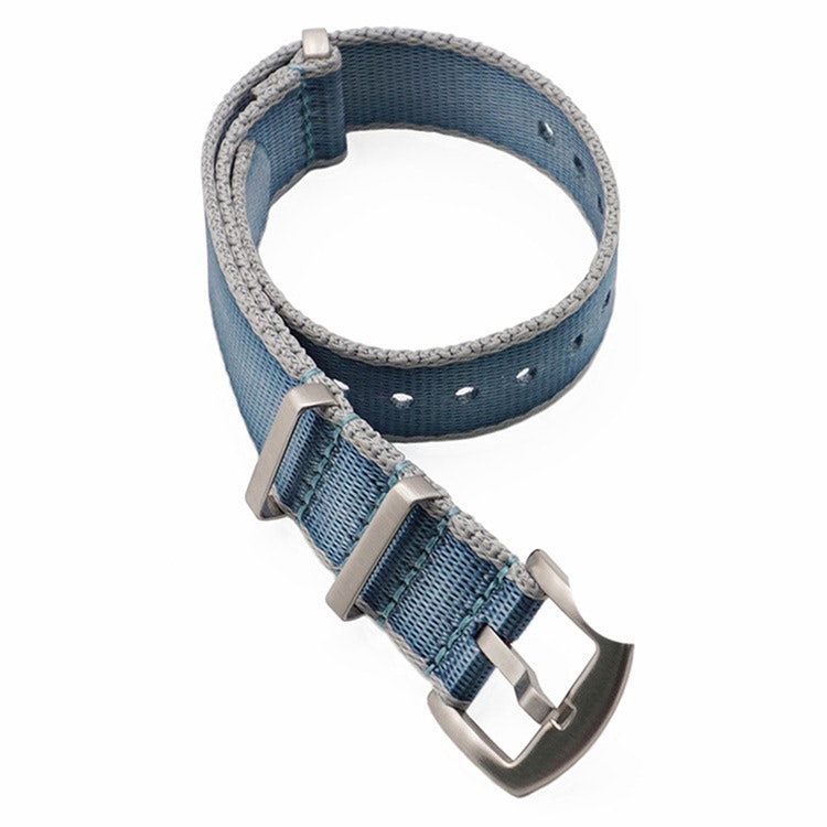 Seatbelt nato blå och grå 20mm 22mm klockarmband