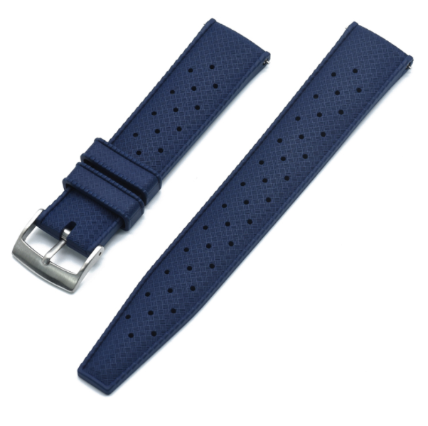 Tropic blue FKM rubber watch band 20mm 22mm