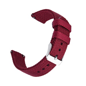 Rött klockarmband i två delar