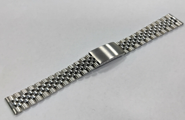 Jubilee bracelet silver straight end 19mm 20mm 22mm
