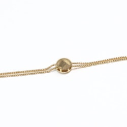 Dubbel kedjor armband i 18k gult guld