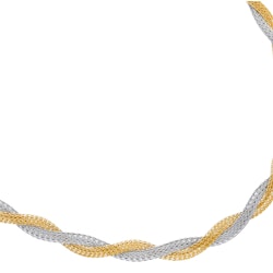 Halsband i 18K tvåfärgat guld