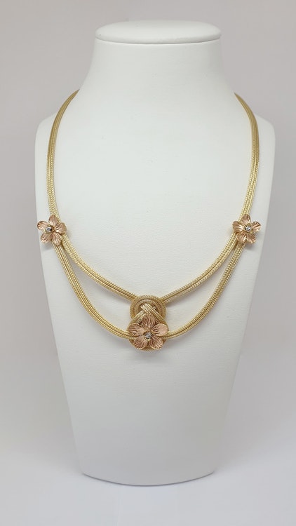 Blomma Halsband i18k guld