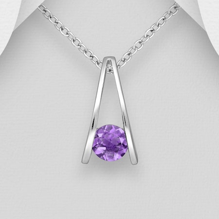 La Preciada: 925 Sterling Silver Solitaire Pendant!