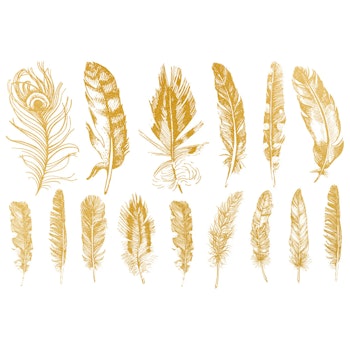 Dekal Gold Feathers