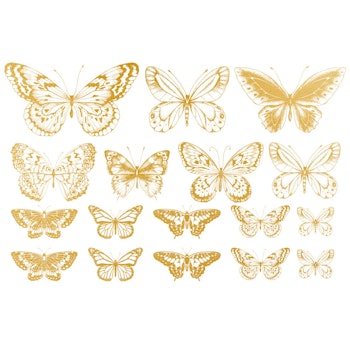 Dekal Gold Butterfly