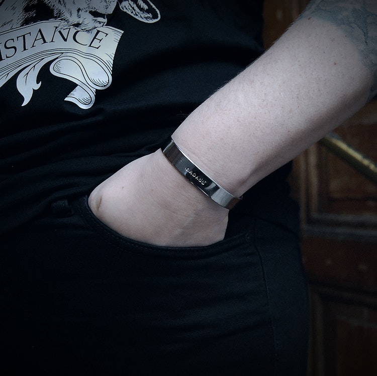 BADASS bracelet recycled stainless steel