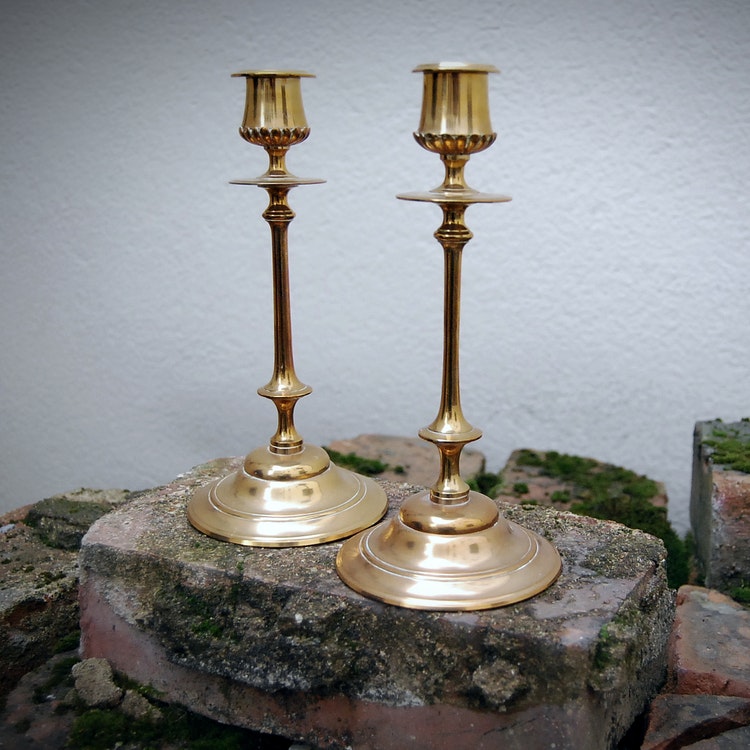 Candle holders in brass