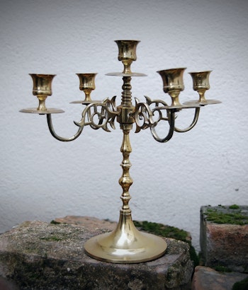 Brass candelabra