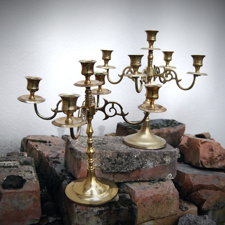 Brass candelabra