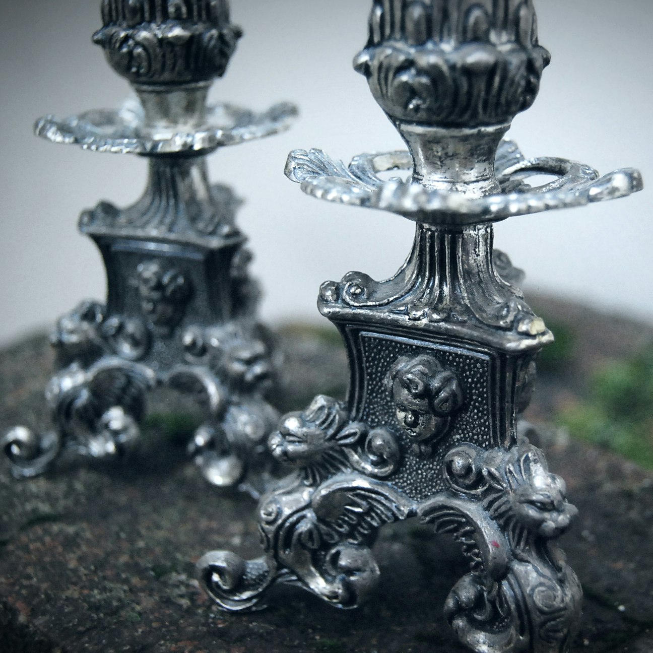 Candlesticks patina