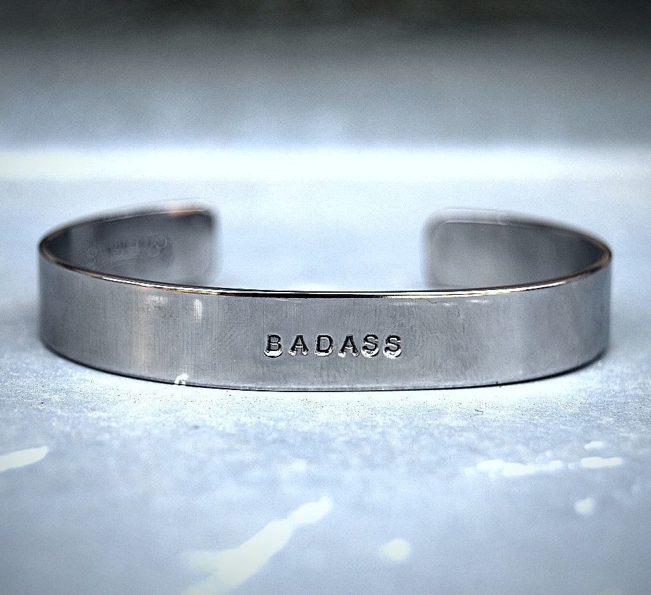 BADASS bracelet recycled stainless steel