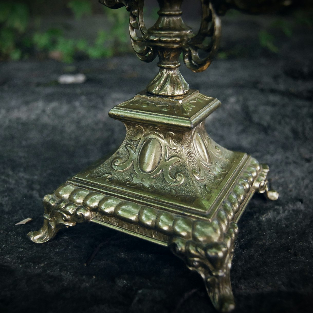 Three-armed candlestick brass