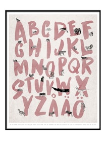 Alfabet Poster - Rosa