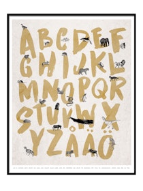 Alfabet Poster - Gul