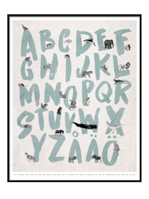 Alfabet Poster - Blå
