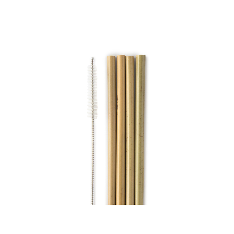 4 pack sugrör i bambu, The Humble Co