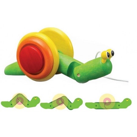 Pull Along snail, Plan Toys