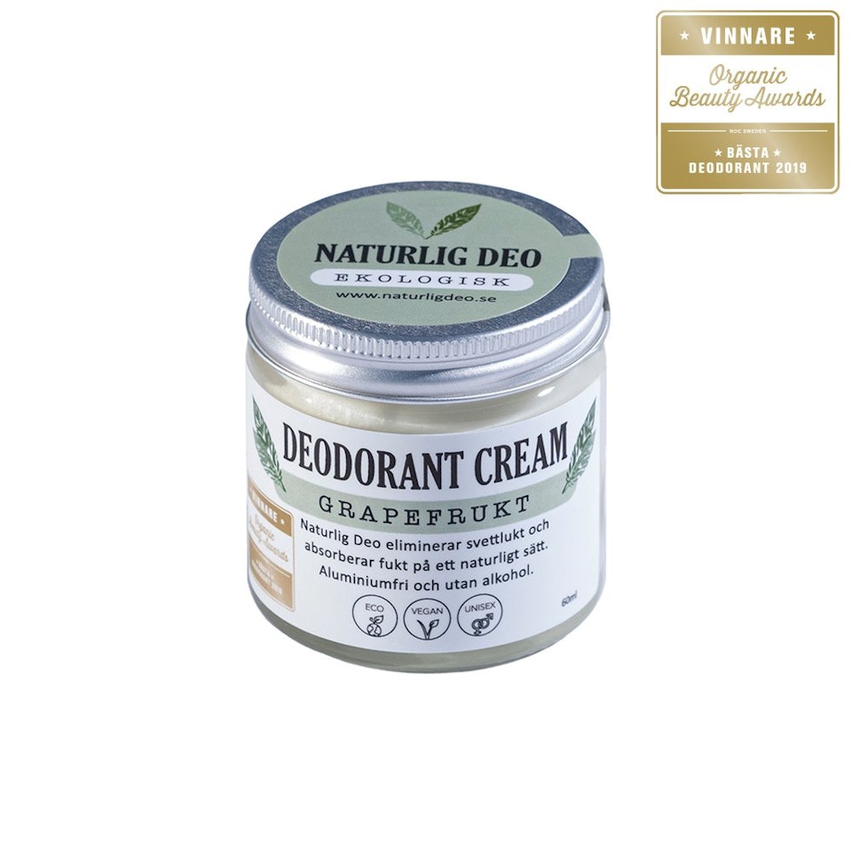 Ekologisk deodorant Grapefrukt, 60 ml Naturlig deo