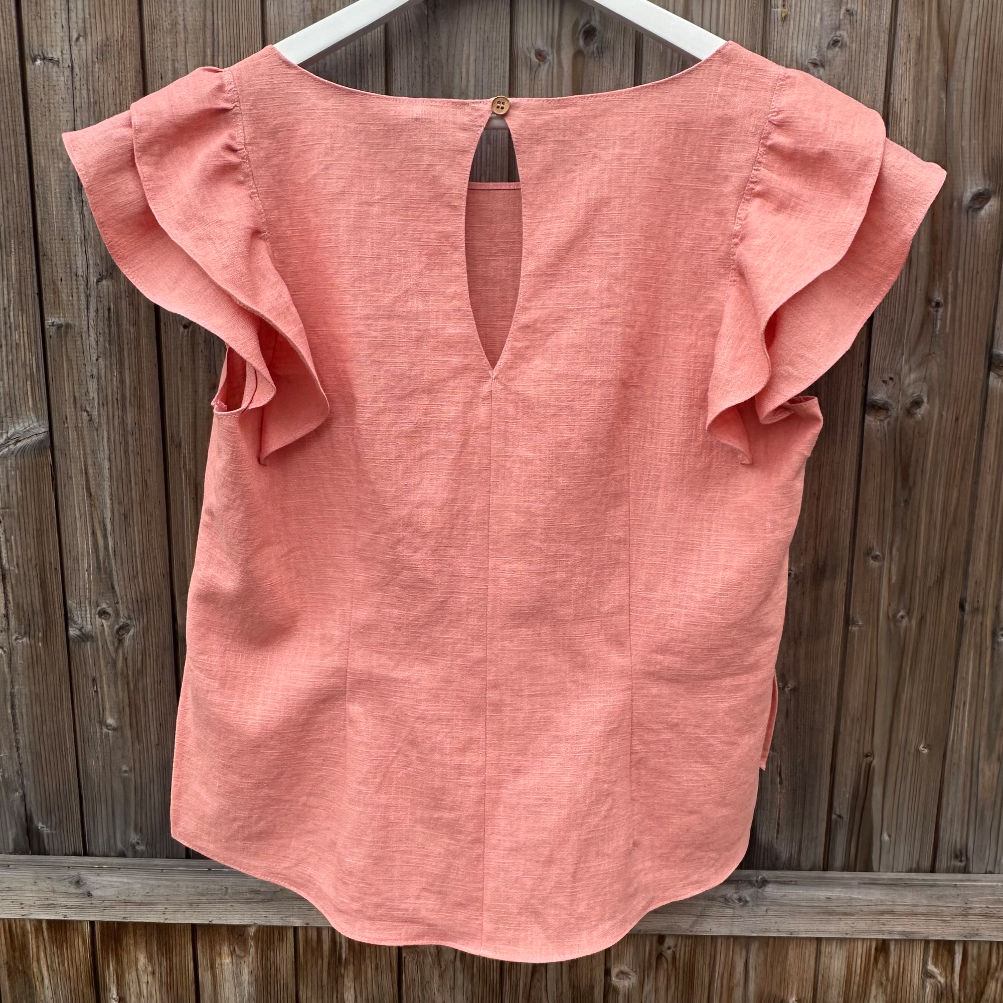 top with ruffle sleeves
