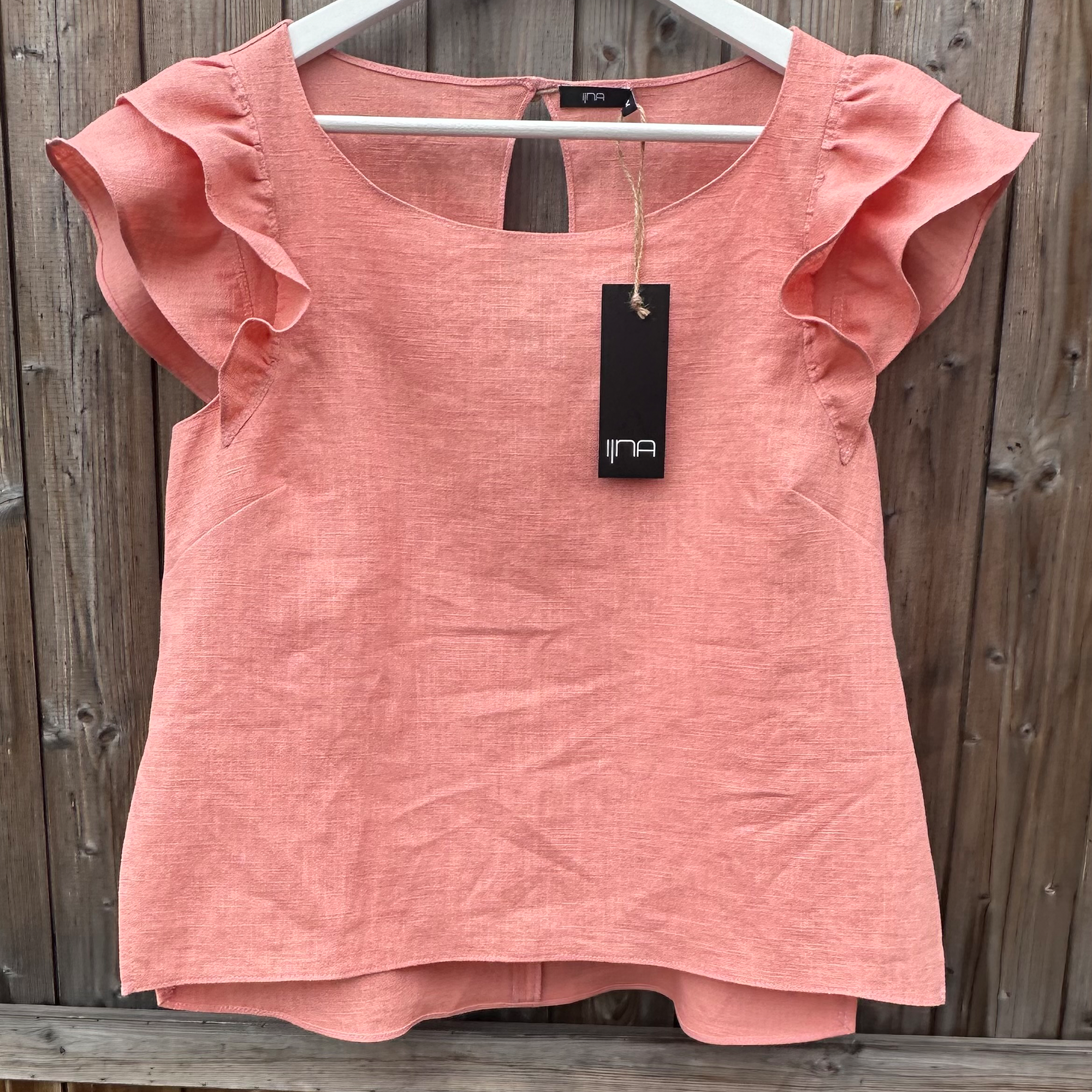 top with ruffle sleeves
