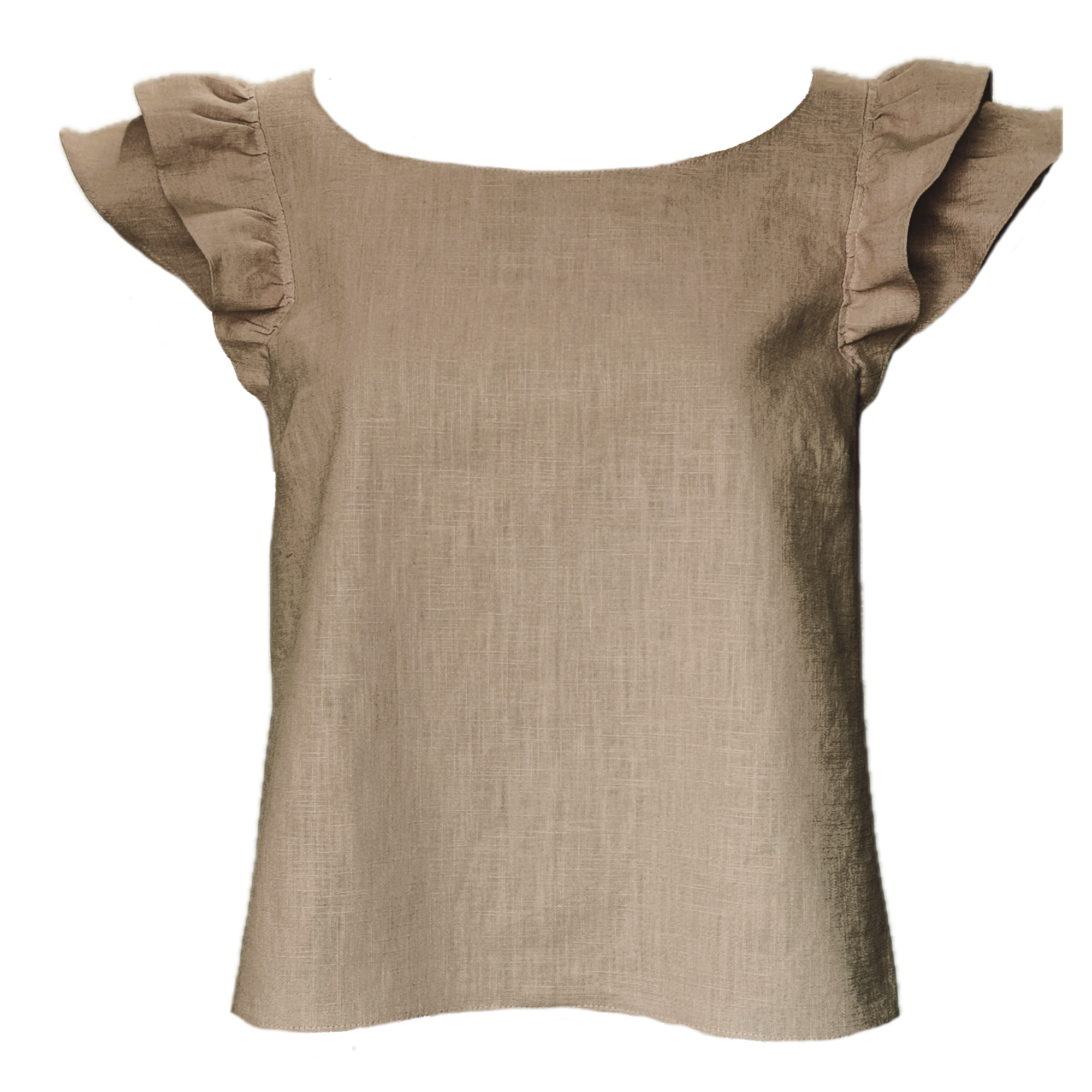 top with ruffle sleeves