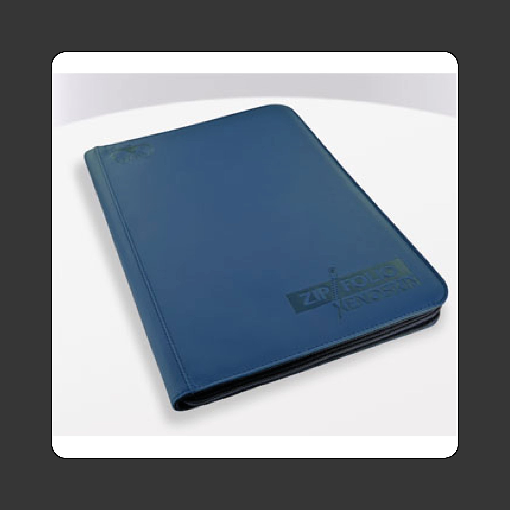 U.G. 9-Pocket Standard Size ZipFolio XenoSkin blue