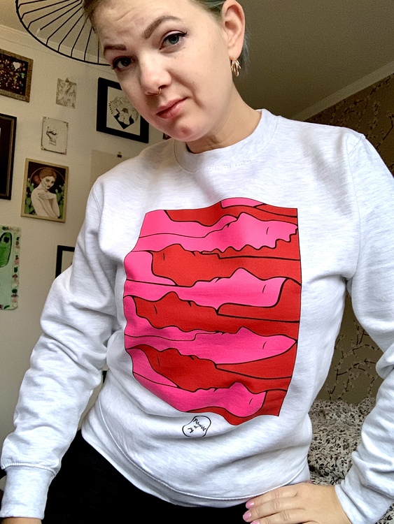 Grå sweatshirt "trötta kvinnor"
