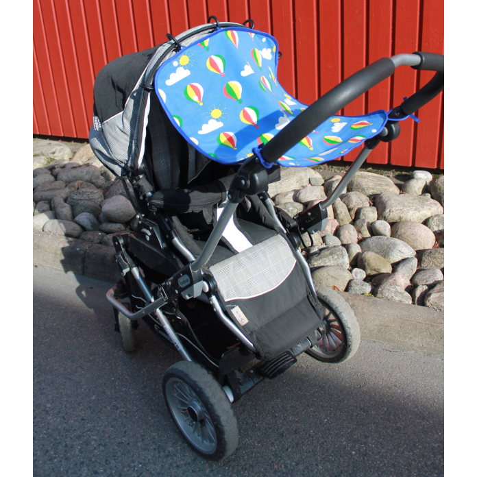 Solskydd till barnvagnen / Barnvagnsdraperi - Gröna Tråden