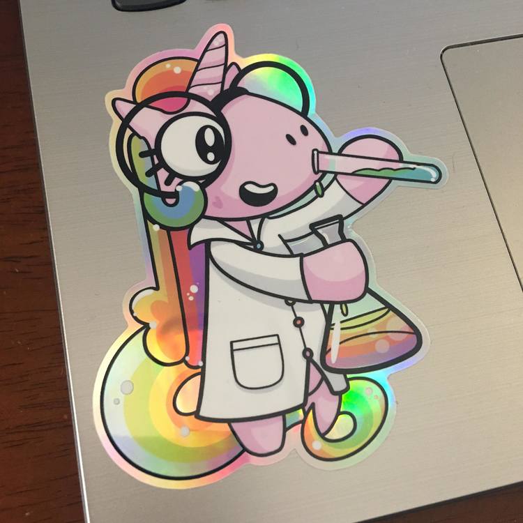 Sticker Science Unicorn Holographic x5