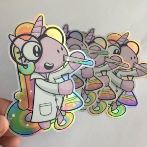 Sticker Science Unicorn Holographic x5