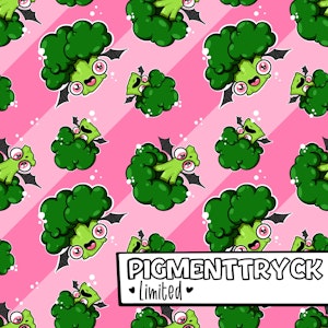 1m - BroccoliBats rosa -Pigmenttryck-
