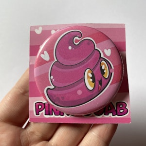 - BUTTON - Pink Poo