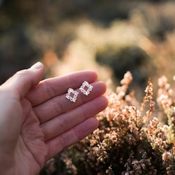 ''Fri'' Silver Earrings